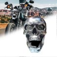 thumbnail image 3 of Fashion Halloween LED Motorcycle Resin Skull Headlight Motorbike High Low Beam Lamp For Halloween Skull Head Decoration, 3 of 5