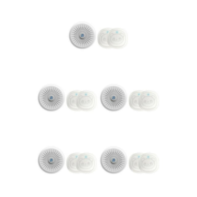 tamizeot Blanc Largement Sonnette Sans Fil Polyvalente et Fiable Toute Porte Durable et Longue Durée Sonnettes 5Ensemble