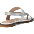 thumbnail image 5 of Cole Haan Anica Silver/Optic White Crocodile Leather Ankle Strap Flats Sandals (Silver/Optic White Crocodile Leather, 9), 5 of 5