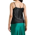 thumbnail image 3 of INSPIRE CHIC Women's Satin Camisole Cowl Neck Sleeveless Spaghetti Strap Summer Silky Tank Top XL Black, 3 of 6