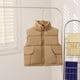 thumbnail image 2 of Gibobby Chaqueta de Forro Polar para bebés niñosChaleco de algodón con cuello para niños, chaleco de algodón para niños y niñas en el exterior, abrigo de(Caqui, 4-5 Años), 2 of 3