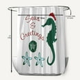 thumbnail image 5 of Simply Daisy 70" W x 73" L Seas and Greetings Polyester Shower Curtain, Forest Green [1 Ct], 5 of 5