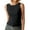 C-Black, variant on Womens Tank Tops Solid Color Round Neck Sleeveless Ribbed T Shirt Solid Color Layering Top Basic Tops M Grey