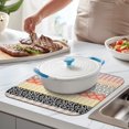 thumbnail image 2 of Boho style kitchen dish drying mat 16x18 Inch featuring quick-dry microfiber, washable and reusable, perfect for daily kitchen use, 2 of 7
