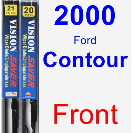 2000 Ford Contour Walker - 2000 Ford Contour Wiper Blade Set/Kit (Front) (2 Blades) - Vision Saver
