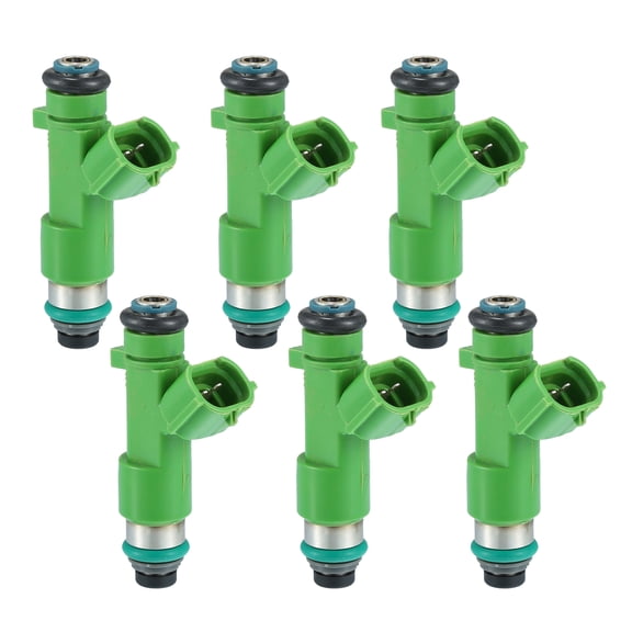 Fuel Injector No.16600JK20A Fuel Injection Nozzle for Nissan Pathfinder 14-20 3.5L Green 6 Pcs