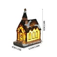 thumbnail image 2 of LED Light Up Miniature House Ornament Christmas Village Decoration Battery Operated Holiday Home Tabletop Display, 2 of 2