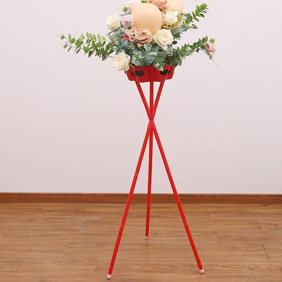 PartyKindom Red PVC Flower Display Rack for Wedding and Party Decor 1Set