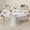 1-white, variant on Extendable Wooden Round Dining Table, Modern Farmhouse Kitchen Table for 4-6, Walnut