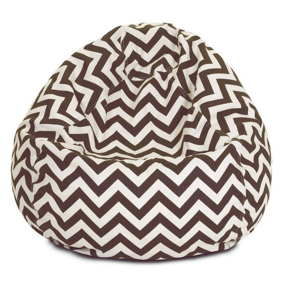 Majestic Home Goods Small Bean Bag Chevron Chocolate