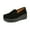 8775 Black, variant on Ruitaoo Women's Slip On Platform Loafers Comfort Suede Wedge Shoes Low Top Moccasins Black 38