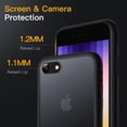 thumbnail image 4 of JETech Matte Case for iPhone SE 3/2 (2022/2020), iPhone 8/7, 4.7-Inch, Shockproof Military Grade Drop Protection, Frosted Translucent Back Phone Cover, Anti-Fingerprint (Black), 4 of 6