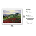 thumbnail image 2 of Timeless Tuscany - Italy - Flowerfield of Poppies - From an Original Color Painting by Scott Westmoreland - Japanese Unryu Rice Paper Art Print 24 x 32 in, 2 of 4
