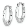thumbnail image 2 of Sterling Silver Rhodium Plated Hollow Hoop Earrings, 2 of 3