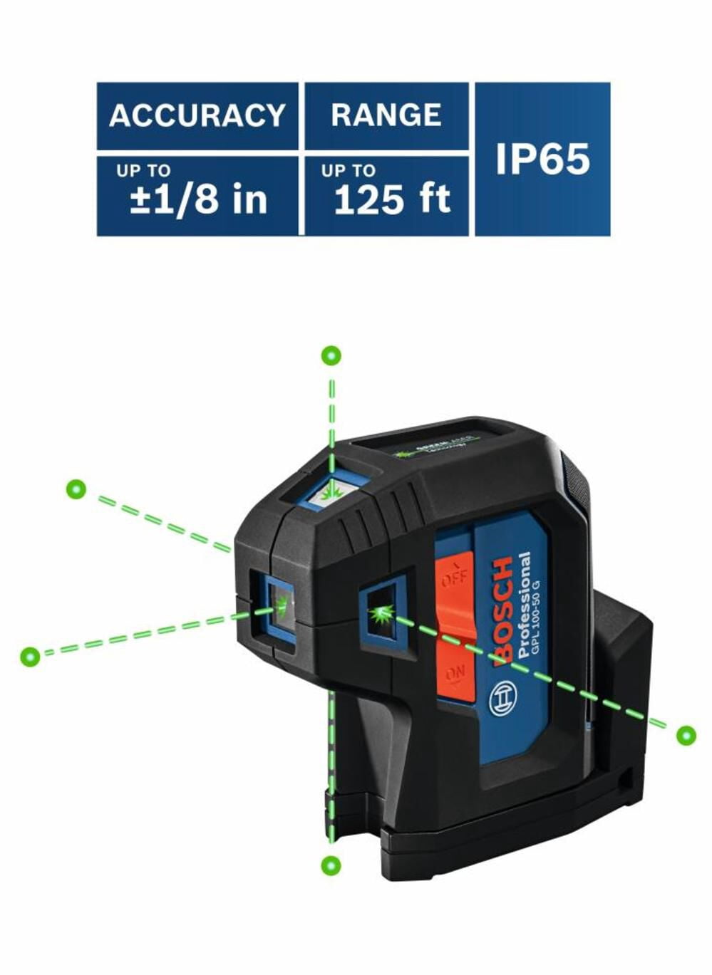 Bosch GPL100-50G 5-Point Laser Alignment with Self-Leveling
