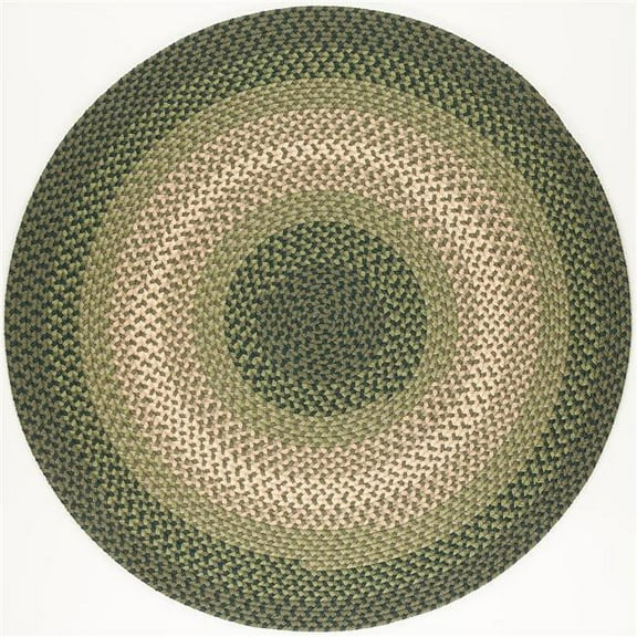 Rhody Rug TR22R096X096 8 ft. Twin River Round Rug, Green & Multi Color