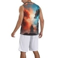 thumbnail image 2 of Naloa Red And Blue Sky Dragon Basketball Jersey Reversible Men's Mesh Athletic Sports Shirts Training Practice S-4XLLarge, 2 of 6