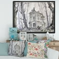 thumbnail image 2 of Designart 'Old Haunted Castle In The Woods' Traditional Framed Canvas Wall Art Print, 2 of 5