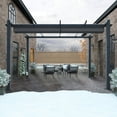 thumbnail image 3 of VEIKOUS 12ft x 16ft Outdoor Pergola, Aluminum Pergola w/ Retractable Canopy for Patio, Gray, 3 of 13