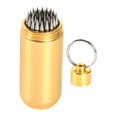 thumbnail image 3 of Herramienta para reparar puntas de tacos de billar, forma de punta de taco, portátil, profesional, de aluminio, resistente. Oro, 3 of 8