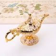 thumbnail image 6 of Aladdin's Lamp Tinware Vintage European Style Crafts Alloy Craft Ornament Wishing Lamp, 6 of 9
