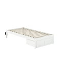 thumbnail image 2 of Colorado Twin Bed with Foot Drawer in White with USB Turbo Charger, 2 of 6