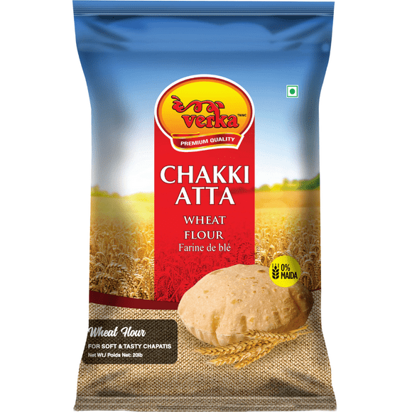Verka Chakki Atta, Wheat Flour, 20lbs