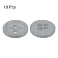 thumbnail image 3 of Uxcell 10Pcs 20L Sewing Buttons 1/2"(12.5mm) Resin Round Flat 4-Hole Craft Buttons for Sewing Clothing and DIY, Gray, 3 of 5