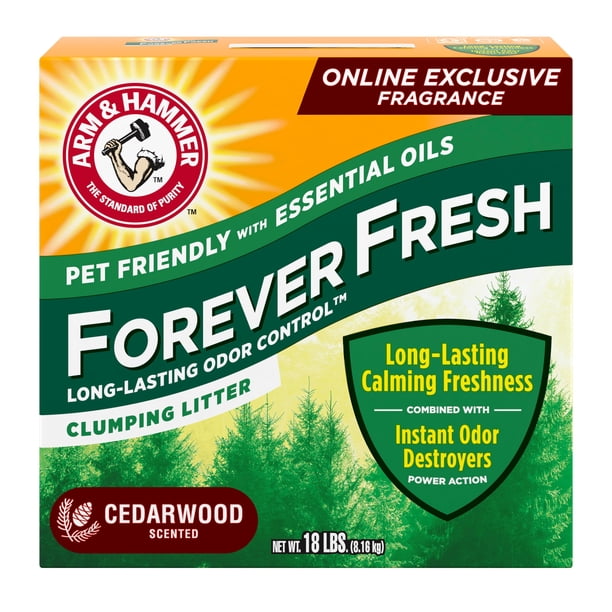 Arena para gatos Arm & Hammer Forever Fresh Cedarwood, 8,16 kg