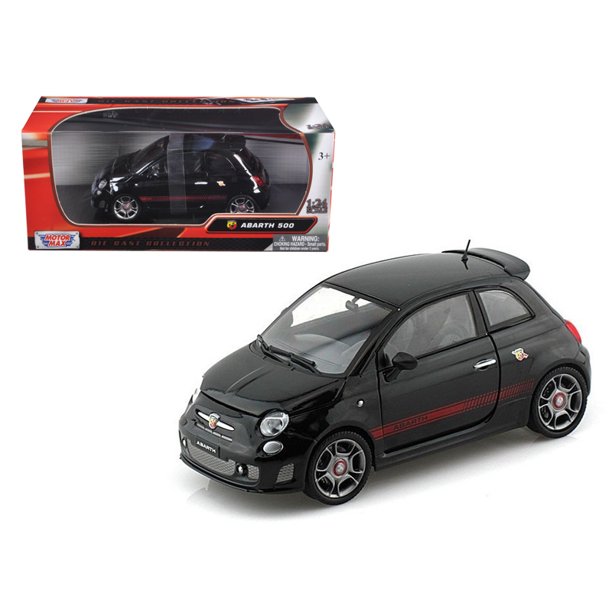 Fiat Abarth 500 Black 1 24 Diecast Car Model By Motormax Walmart Com Walmart Com
