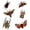 B, variant on 1set/6pieces Butterfly Insects Embroidery Applique Fabric Patches Badges DIY Craft for Jeans Clothes Decorated Sewing