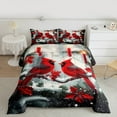 thumbnail image 2 of Manfei Red Cardinal Bird Bedding Comforter Set,Merry Christmas Twin Comforter Sets,Xmas Berry Leaves Bedding Set For Girl Teens,Breathable Home Decor Reversible,2 Pieces, 2 of 8
