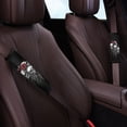 thumbnail image 3 of Chririnla Car Seat Belt Pads Reduce Friction & Impact Seat Belt Shoulder Pad Polyester Fabric Heat Insulation, Suitable for Vans Sedan, Skull and Rose Pattern, 3 of 8