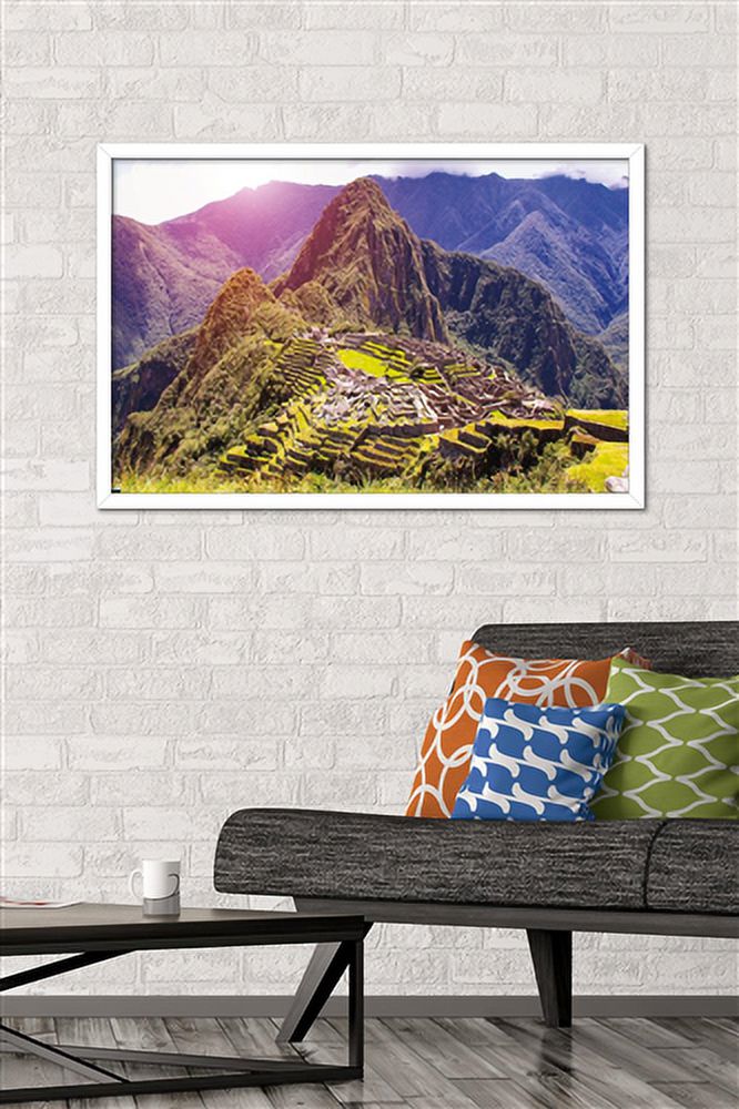 Wonders of the World - Machu Picchu Wall Poster, 22.375" x 34", Framed