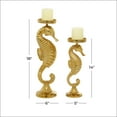 thumbnail image 4 of DecMode 2 Candle Gold Aluminum Candle Holder, Set of 2, 4 of 10