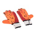 thumbnail image 3 of 1 par de guantes de fútbol de látex grueso con protección para los dedos, guantes de portero con bolsa de almacenamiento para adultos, color naranja, tamaño 10, 3 of 14