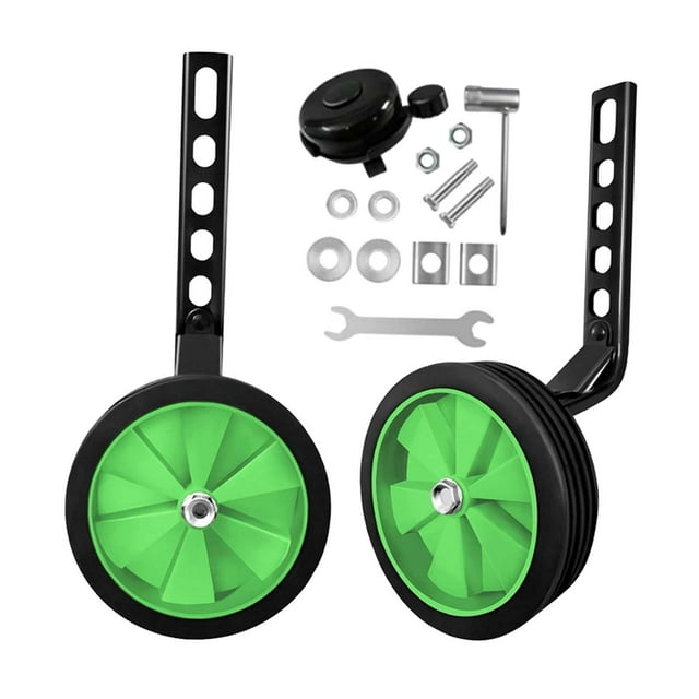 koolsoo Roues Stabilisatrices de Vélo pour Enfants Universelles Pratiques Réglables Vert