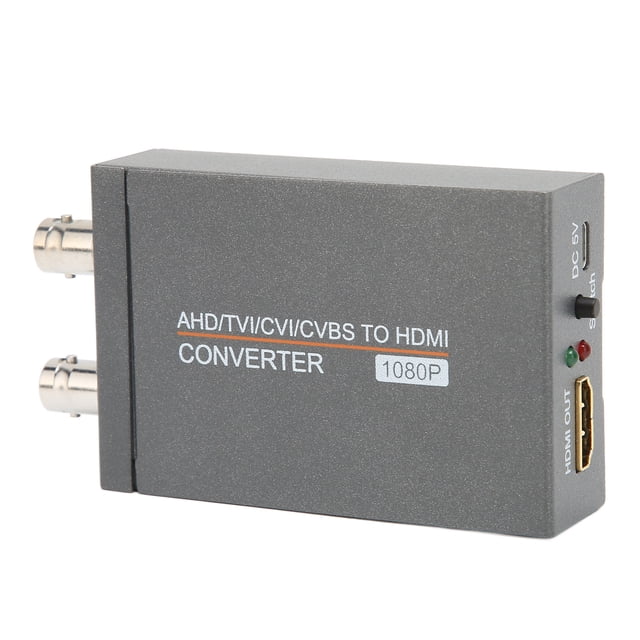 CVI To HD Multimedia Interface Converter, Metallic Iron AHD To HD Multimedia Interface Converter Long Transmission Distance Plug And Play Stable For HDTV