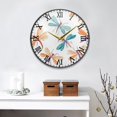 thumbnail image 4 of Round Clock Wall Clock Decorative Clock 9.5" Sizes Cartoon Dragonflies Pattern, 4 of 9