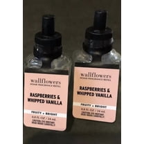 Bath and Body Works Raspberries and Whipped Vanilla Wallflowers Home Fragrance Refill Bulbs, Lot of 2