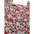 thumbnail image 6 of DressBerry Women’s Printed Poly Crepe Dress Square Neck Short Puffed Sleeves Calf Length Regular Wear Light Weighted Woven Summer Dress, 6 of 7