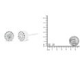 thumbnail image 4 of .925 Sterling Silver 3/8 Cttw Solitaire Diamond Miracle Set Stud Earrings (J-K Color, I3 Clarity), 4 of 6