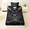 thumbnail image 3 of Erosebridal Motorcycle Twin Sheet Sets,American Eagle Animals Bedding For Bots Adults 3-Piece, 3 of 6