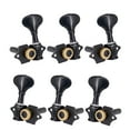 thumbnail image 2 of Milaget 6 Pieces Guitar Tuners Tuning Pegs Keys Machine Heads 3R 3L Black, 2 of 9
