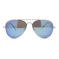 thumbnail image 2 of Polarized Classic Iconic Tear Drop Shape Air Force Officer Sunglasses Silver - Blue Mirror, 2 of 4