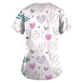 thumbnail image 3 of FrzhBrz Valentines Day Pro Scrubs for Women V-Neck Scrub Top Fun Medical Proffesional Short Sleeve Summer Working Shirts, 3 of 3