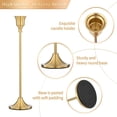 thumbnail image 3 of Juego de 6 candelabros NQ de latón dorado vintage modernos, 3 of 5