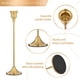 thumbnail image 3 of Candelabros para velas cónicas, juego de 6 candelabros de latón dorado, candelabro decorativo moderno vintage para el hogar, boda, chimenea, mesa, fiesta, cumpleaños, 3 of 5