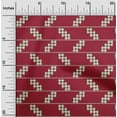 thumbnail image 1 of oneOone Tissu Popeline de Coton Rayé & à Carreaux Imprimé Kasuri BTY 56 Pouces de Large, 1 of 4