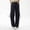 #Black, variant on DPTALR Women's Elastic Waist Wide Leg Cargo Pants,Lightweight Multi-Pocket Drawstring Casual Trousers,Dark Gray,Women's Plus Size XXL